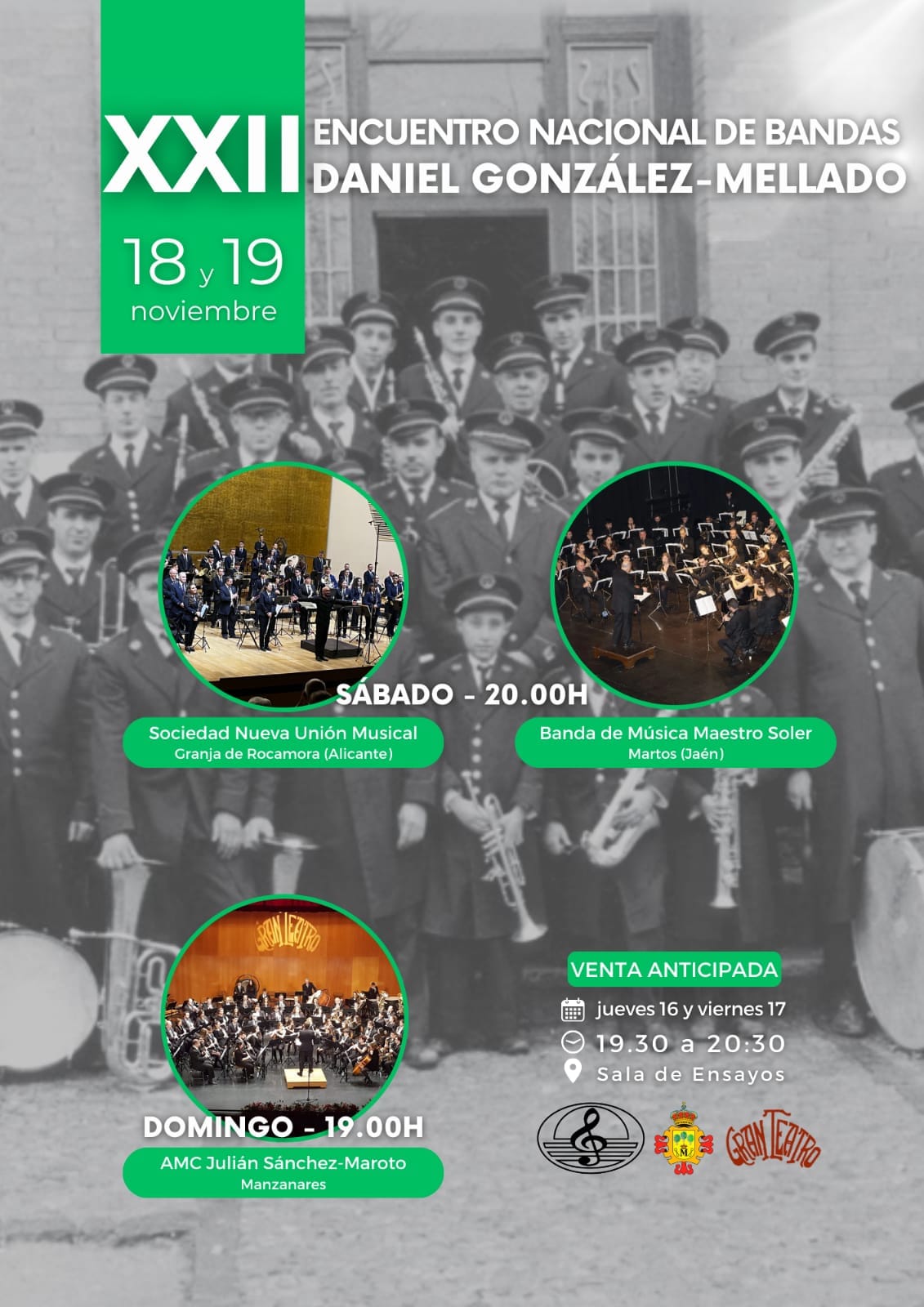 Encuentro Nacional de Bandas «Daniel González-Mellado» en Manzanares.